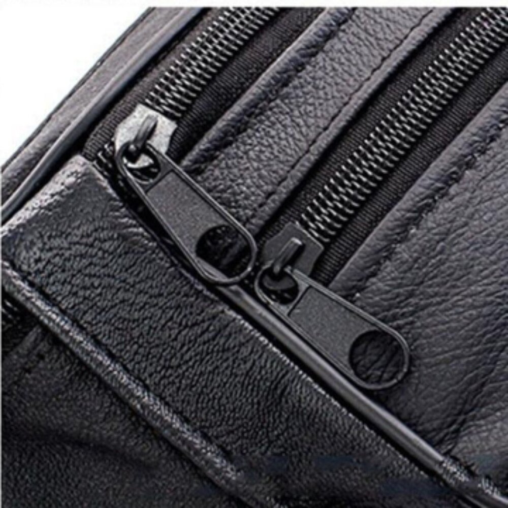 NWTRoma Leather Unisex Waist Fanny Pack- 3077BK - Picture 5 of 6